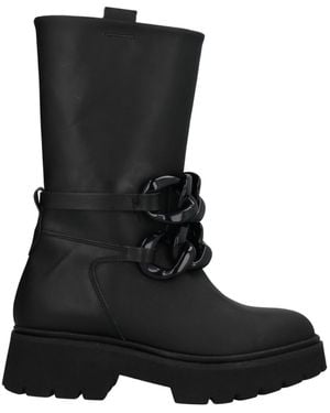 Janet & Janet Ankle Boots Textile Fibres - Black