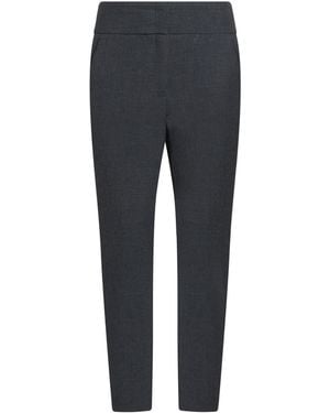 Peserico Charcoal Pants Polyester, Viscose, Cotton, Elastane - Gray
