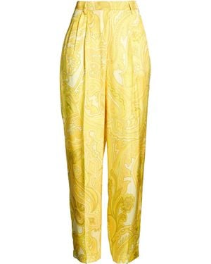 Etro Pants Silk - Yellow