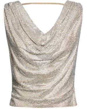 GIUSEPPE DI MORABITO Top Polyamide, Elastane, Glass - White
