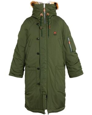 KENZO Military Coat Polyester, Polyamide, Modacrylic, Acrylic - Green