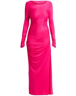 MSGM Fuchsia Maxi Dress Viscose - Pink