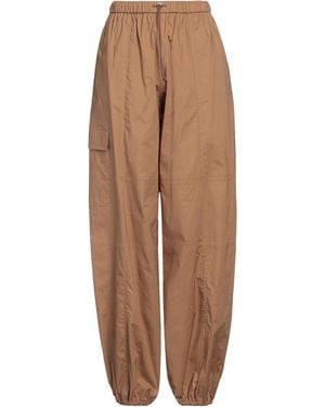 ..,merci Camel Trousers Cotton, Elastane - Brown