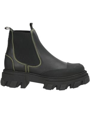 Ganni Ankle Boots Synthetic Material - Black