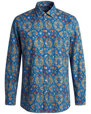 Massimo Alba Shirt Cotton - Blue