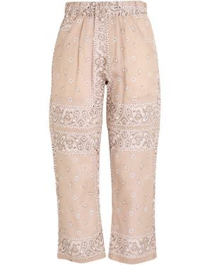 Rose' A Pois Pants Cotton - Natural