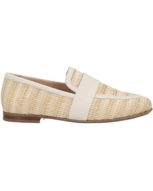 Frau Loafers Natural Raffia, Leather