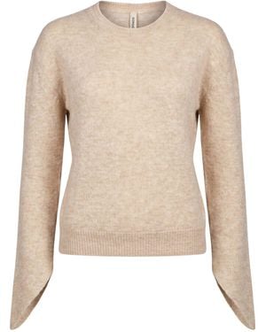 Giorgio Brato Sand Jumper Alpaca Wool, Polyamide, Wool - Natural