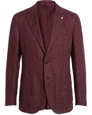 Luigi Bianchi Blazer Cotton, Linen - Purple