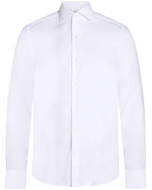 Ghirardelli Shirt Cotton, Elastane - White