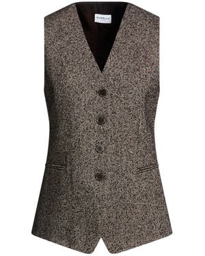 Marella Tailored Vest Virgin Wool, Cotton, Polyamide, Acetate - Brown