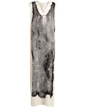 Sportmax Maxi Dress Viscose, Elastane - Gray