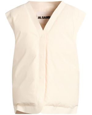 Jil Sander Cream Vest Organic Cotton - Natural