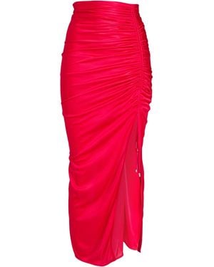The Attico Midi Skirt Viscose - Red