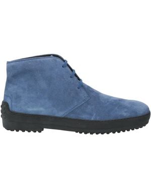 Tod's Light Ankle Boots Leather - Blue