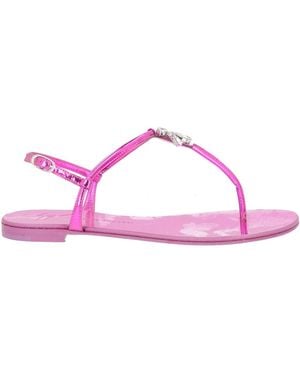 Giuseppe Zanotti Fuchsia Thong Sandal Synthetic Material - Pink