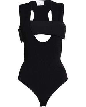 Courreges Bodysuit Viscose, Polyester - Black