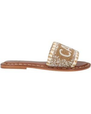 De Siena Sand Sandals Textile Fibers - Natural