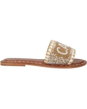 De Siena Sand Sandals Textile Fibres - Natural