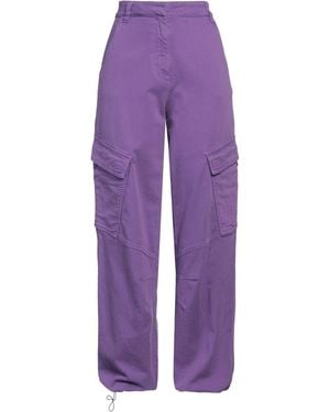 Versace Jeans Couture Trousers Cotton, Elastane - Purple