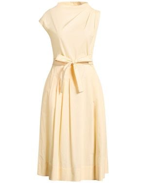 Peserico Midi Dress Cotton, Elastane - Natural