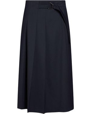 Peserico Midi Skirt Polyester, Wool, Elastane - Blue