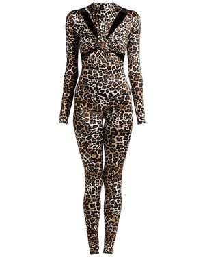 Elisabetta Franchi Jumpsuit Polyamide, Elastane - Brown