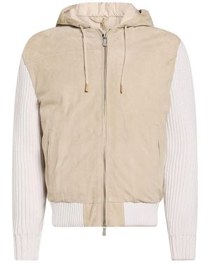 Eleventy Jacket Wool, Viscose, Polyamide, Cashmere, Lambskin - Natural