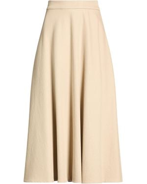 Brunello Cucinelli Midi Skirt Cotton, Wool - Natural