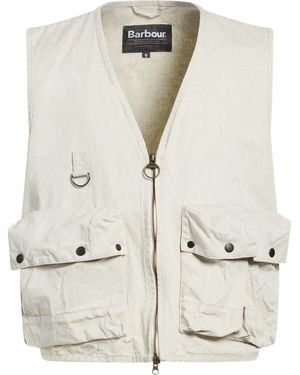 Barbour Vest Cotton - White