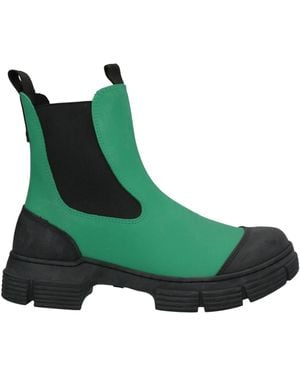 Ganni Ankle Boots Textile Fibres - Green