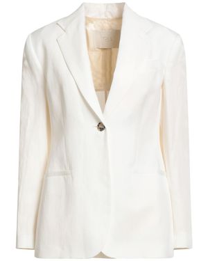Tela Blazer Viscose, Linen - White