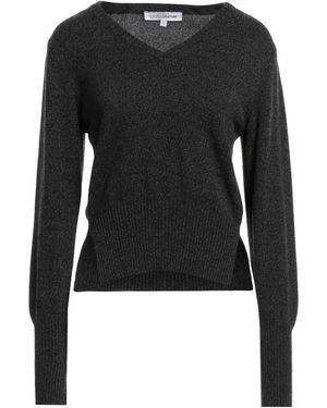 European Culture Charcoal Sweater Merino Wool, Viscose, Recycled Polyamide, Cashmere - Black