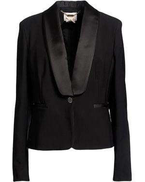 Fracomina Blazer Nylon, Elastane, Polyester - Black