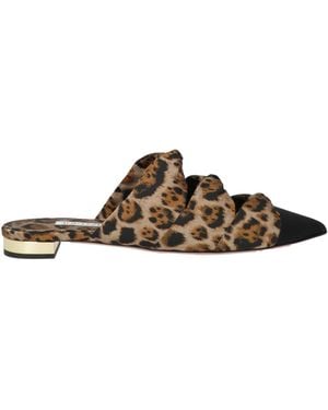 Aquazzura Camel Mules & Clogs Textile Fibres - Brown