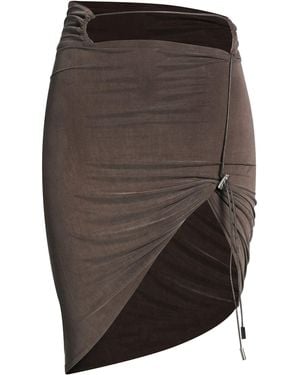 Jacquemus Mini Skirt Cupro, Elastane - Brown