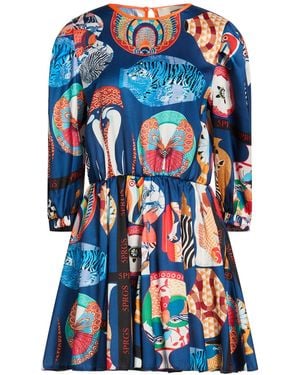 5 PROGRESS Mini Dress Polyester - Blue