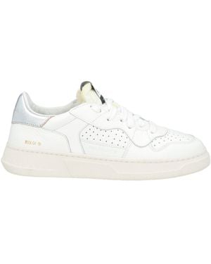 RUN OF Trainers Leather, Textile Fibres - White