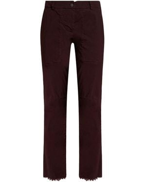 Masnada Burgundy Pants Linen, Viscose, Elastane - Purple