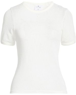 Courreges T-Shirt Polyester, Cotton - White