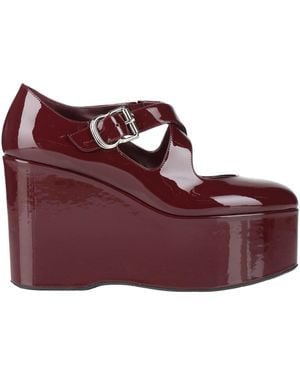 Alaïa Burgundy Court Shoes Calfskin - Purple