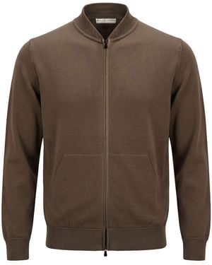 FILIPPO DE LAURENTIIS Cardigan Cotton - Brown