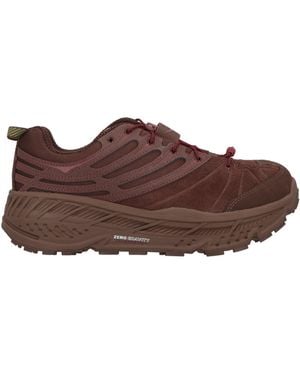 Hoka One One Trainers Leather, Textile Fibres - Brown