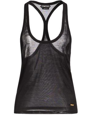 Tom Ford Tank Top Silk - Black