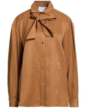 Kaos Shirt Viscose, Linen - Brown