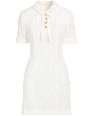 Alessandra Rich Mini Dress Cotton, Polyamide - White