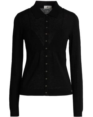 Elisabetta Franchi Cardigan Virgin Wool, Polyester, Polyamide - Black