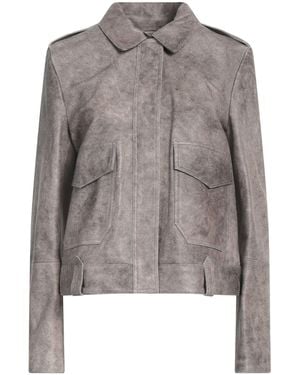 Giorgio Brato Jacket Leather - Grey