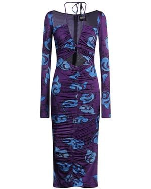 Versace Jeans Couture Midi Dress Viscose, Elastane - Blue