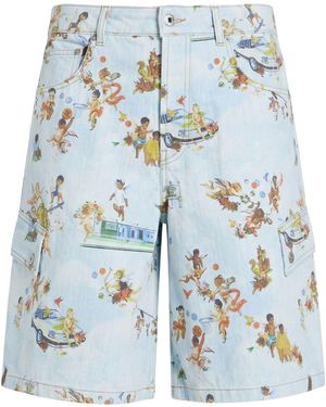 Off-White c/o Virgil Abloh Denim Shorts Cotton - Blue